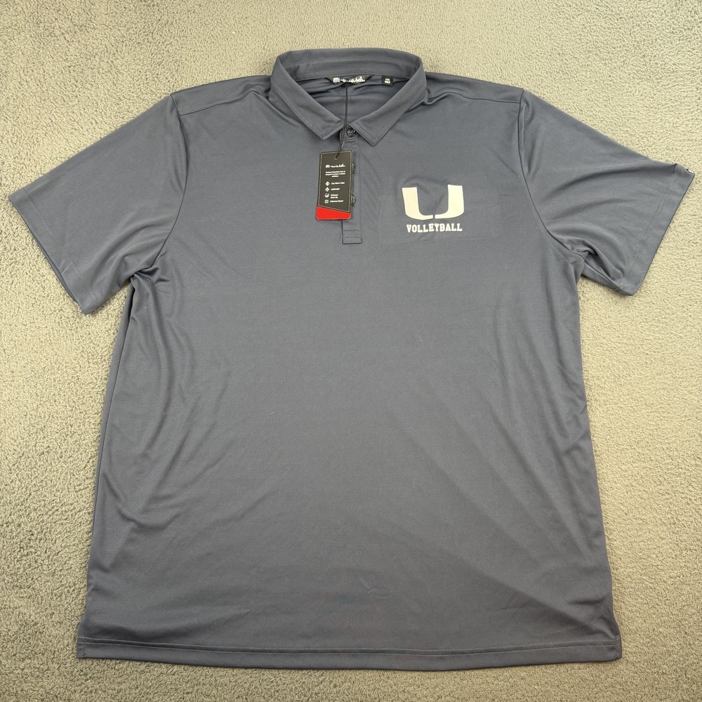 Travis Mathew Volleyball Polo Shirt Mens 3XL Blue Nights Performance Lightweight